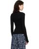 GANNI GANNI Black Fine Sequin Knitted Polo - 3