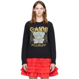 GANNI GANNI Black Forest Teddy Wool Sweater