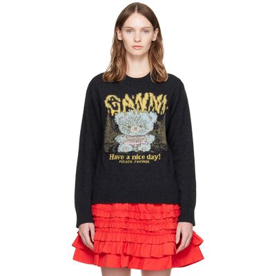 GANNI GANNI Black Forest Teddy Wool Sweater