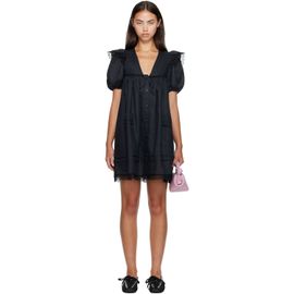 GANNI GANNI Black Linen Minidress