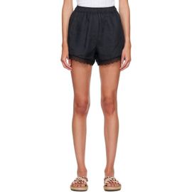 GANNI GANNI Black Linen Shorts