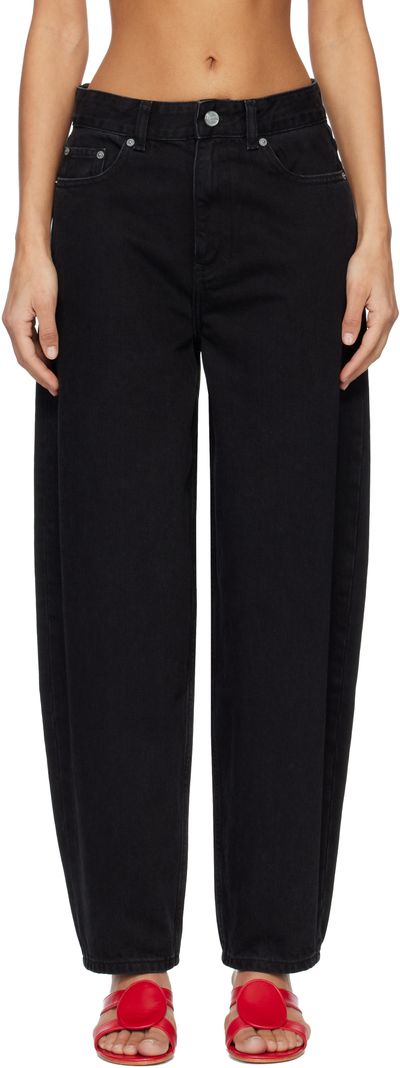 GANNI GANNI Black Loose Rigid Stary Jeans