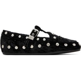 GANNI GANNI Black Mary Jenny Velvet Flats
