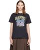 GANNI GANNI Black Mushroom Teddy T-shirt - 1