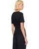 GANNI GANNI Black Pointelle Rib T-shirt - 3