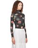 GANNI GANNI Black Printed Jersey Turtleneck - 2
