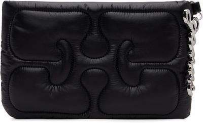 GANNI GANNI Black Quilted Re-Tech Pouch