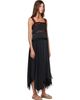 GANNI GANNI Black Sandwashed Silk Satin Slip Maxi Dress - 2