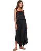 GANNI GANNI Black Sandwashed Silk Satin Slip Maxi Dress - 4