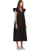 GANNI GANNI Black Stretch Cotton Angel Maxi Dress - 2