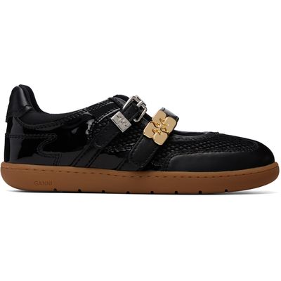 GANNI GANNI Black Sue Double Strap Sneakers