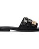 GANNI GANNI Black Sue Triple Flat Sandals - 1