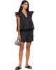 GANNI GANNI Black Sue Triple Flat Sandals - 5
