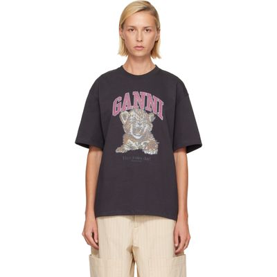 GANNI GANNI Black Tiger T-shirt