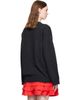 GANNI GANNI Black Wool Flowers Oversized Sweater - 3