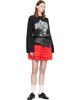 GANNI GANNI Black Wool Flowers Oversized Sweater - 4