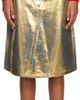 GANNI GANNI Blue & Gold Foil-Coated Denim Midi Skirt - 1