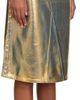 GANNI GANNI Blue & Gold Foil-Coated Denim Midi Skirt - 2