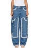 GANNI GANNI Blue Audri Lace Cargo Jeans - 1