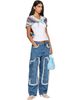 GANNI GANNI Blue Audri Lace Cargo Jeans - 4