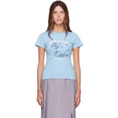 GANNI GANNI Blue Baby Fit Mermaid T-shirt