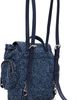 GANNI GANNI Blue Bucky Nano Tweed Denim Backpack - 3