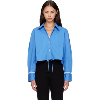 GANNI GANNI Blue Cotton Shirt