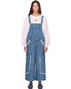 GANNI GANNI Blue Cropped Lace Rigid Denim Overalls - 1