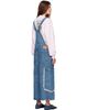 GANNI GANNI Blue Cropped Lace Rigid Denim Overalls - 3