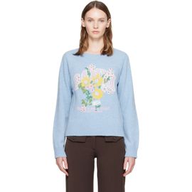GANNI GANNI Blue Flowers Sweater