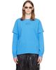 GANNI GANNI Blue Future Heavy Jersey Double Sleeve T-shirt - 1