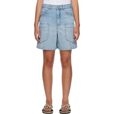GANNI GANNI Blue Lightweight Denim Baggy Cargo Shorts