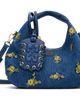 GANNI GANNI Blue Mini Denim Flowers Bag - 1