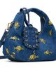 GANNI GANNI Blue Mini Denim Flowers Bag - 2