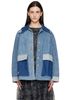 GANNI GANNI Blue Patchwork Denim Jacket - 1