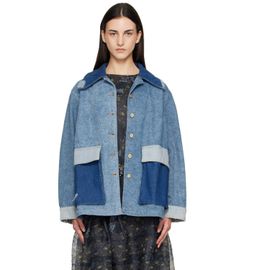 GANNI GANNI Blue Patchwork Denim Jacket