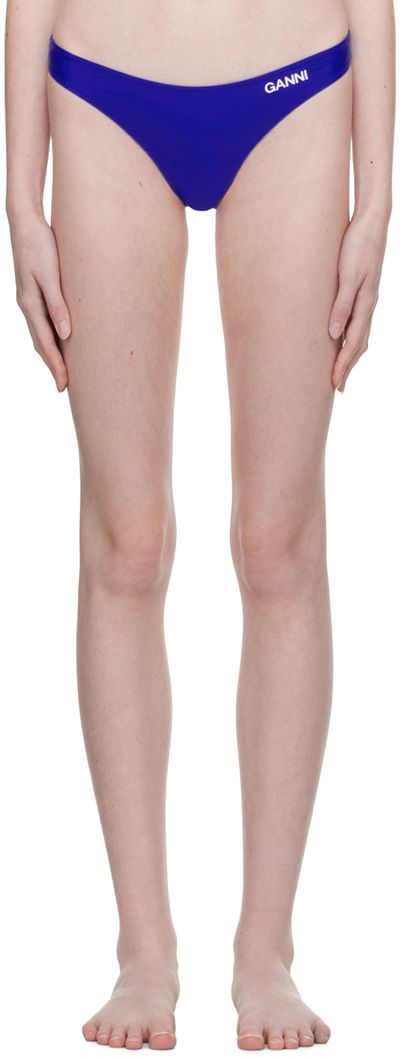GANNI GANNI Blue Printed Bikini Bottoms
