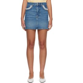 GANNI GANNI Blue Rigid Denim Miniskirt