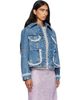 GANNI GANNI Blue Rigid Lace Denim Jacket - 2