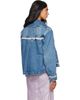 GANNI GANNI Blue Rigid Lace Denim Jacket - 3