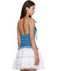 GANNI GANNI Blue Striped Pointelle Top - 3
