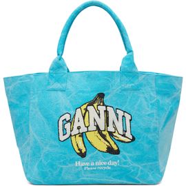GANNI GANNI Blue XXL Tote
