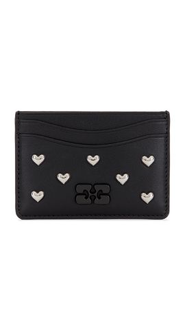 Ganni Ganni Bou Card Holder Hearts Studs