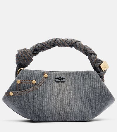 Ganni Ganni Bou Mini denim top-handle bag