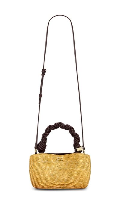 Ganni Ganni Bou Mini Straw Bag