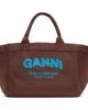 GANNI GANNI Brown & Blue Reversible XXL Tote - 1