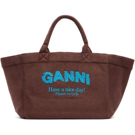 GANNI GANNI Brown & Blue Reversible XXL Tote