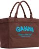 GANNI GANNI Brown & Blue Reversible XXL Tote - 2