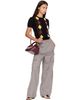 GANNI GANNI Brown & White Check Cotton Cargo Pants - 4