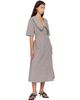 GANNI GANNI Brown & White Check Cotton Cut Out Midi Dress - 4